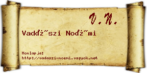 Vadászi Noémi névjegykártya